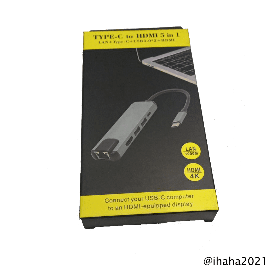 TYPE-C TO 5 IN1 BLACK