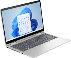 HP ENVY 14 X360 13TH GEN INTEL COREI5 1335U 8GB RAM 512GB SSD 14 INCH FULL HD TOUCH SCREEN X360 BACKLIT KEYBOARD FINGER PRINT WINDOWS 11 HOME SILVER COLOR
