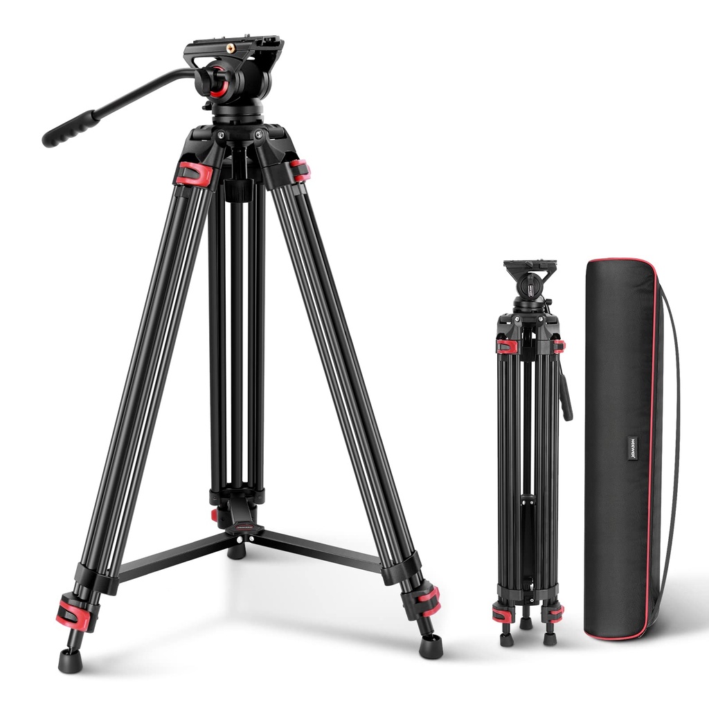 Tripod with 360° Pan&-70°/+90°, Max Load:17.6lb/8Kg