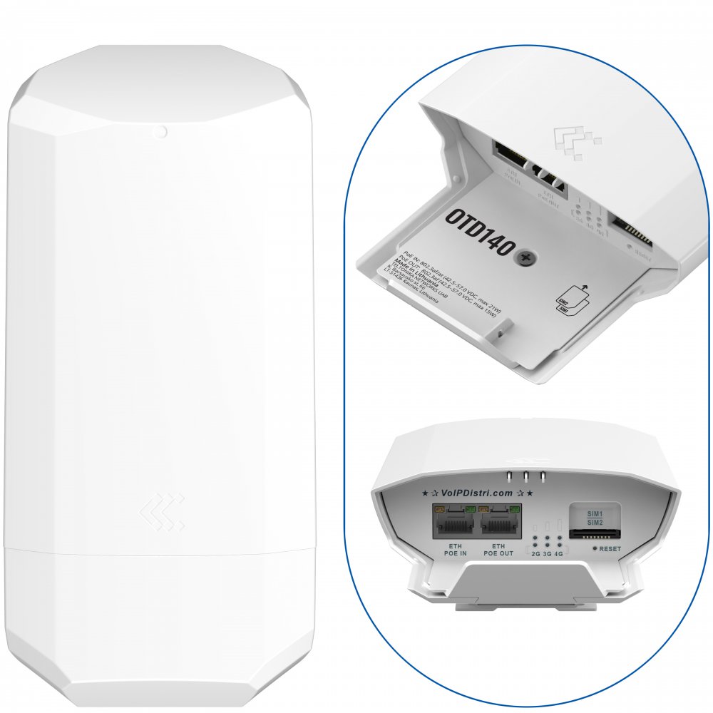 Teltonika OTD140 Outdoor 4G+ LTE Outdoor Router | IP55 durability | 2 SIM cards Auto Failover | Warranty