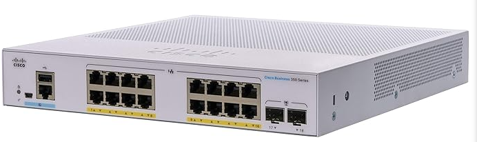 CISCO BUSINESS CBS350-16FP-2G MANAGED SWITCH | 16 PORT GE | FULL POE | 2X1G SFP