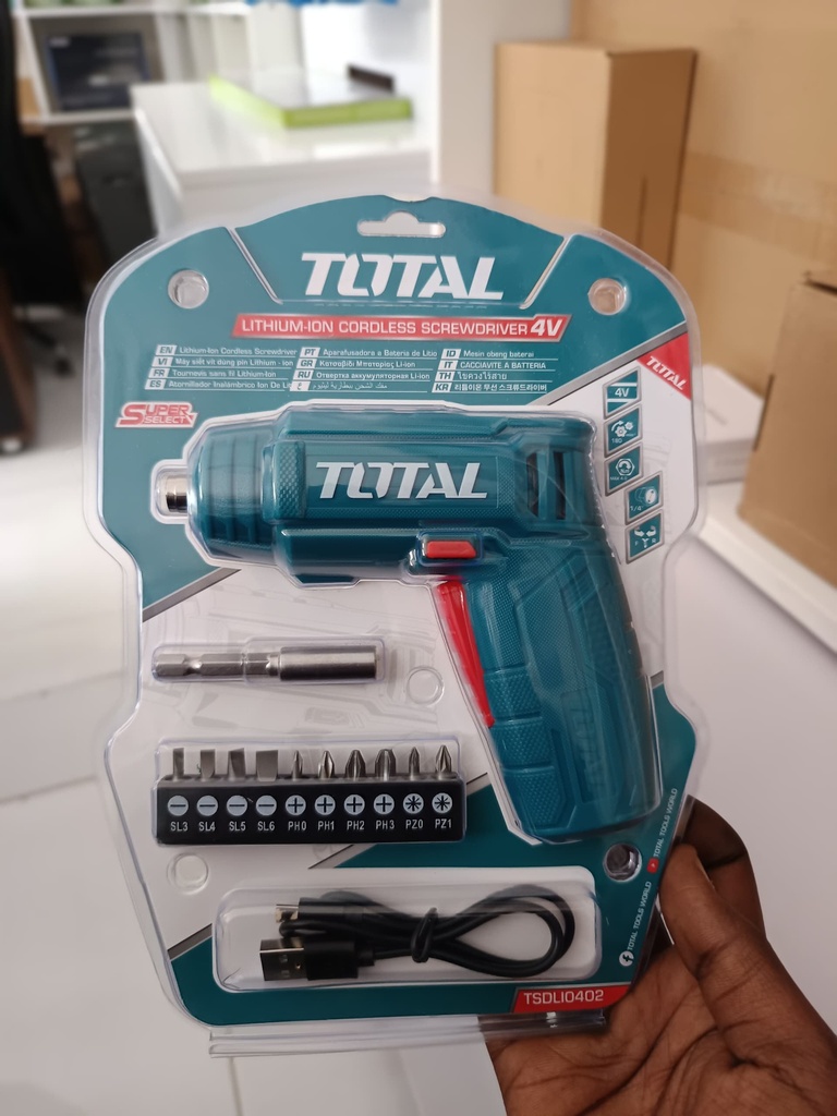 TOTAL LITHIUM-ION CORDLESS SCREWDRIVER 4V
