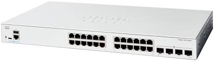Cisco Switches C1200-24P-4G - 24x 10/100/1000 PoE+ ports with 195W power budget, 4x Gigabit SFP, Rack-mountable