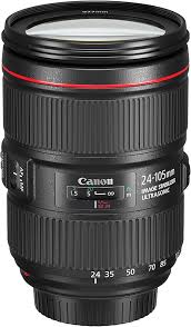CANON EF 24 105MM F/4L IS II USM SLR LENS FOR CAMERAS, BLACK