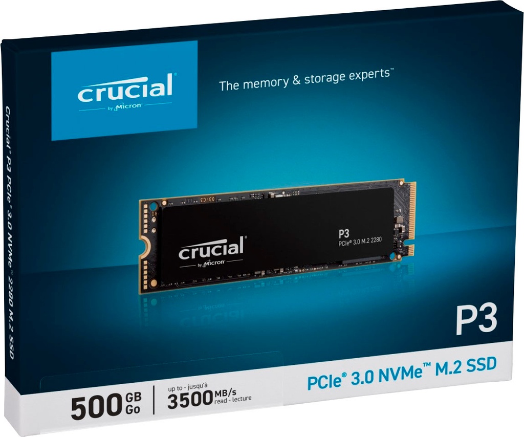 CRUCIAL P3 500GB M2 NVMe SSD CT500P3SSD8