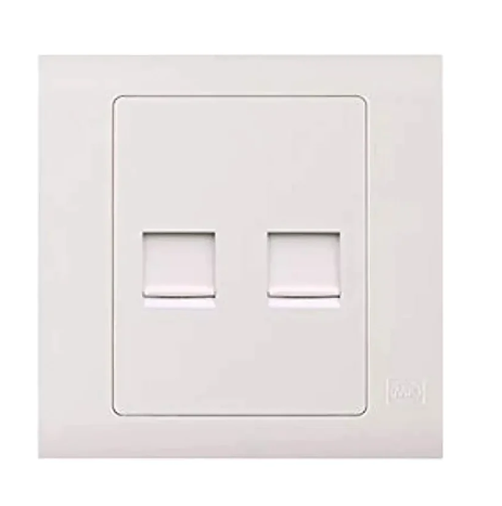 Data Socket Faceplate Double