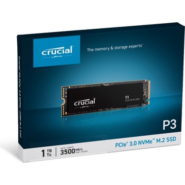 CRUCIAL P3 1TB 3D NAND NVMe PCIe M2 SSD - CT1000PESSDD8