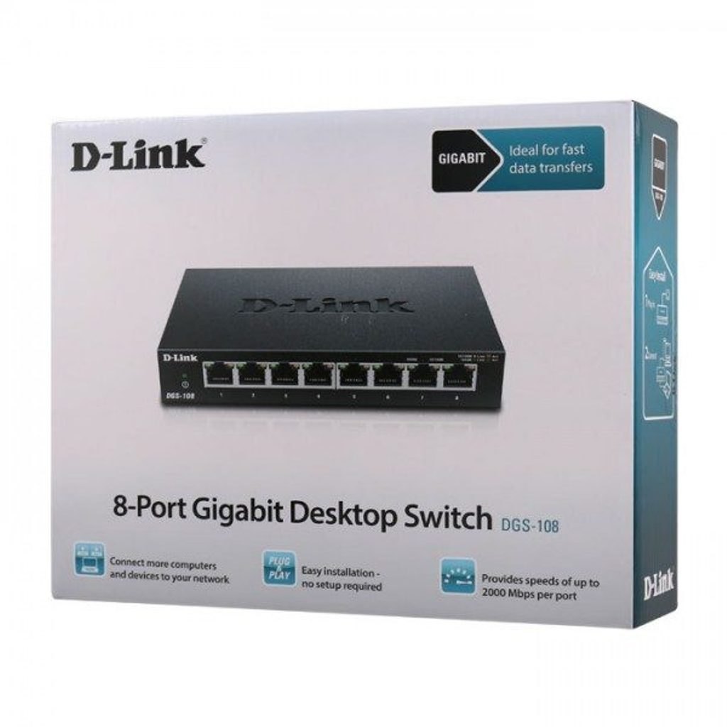 D-LINK SWITCH 8-PORT DES-108