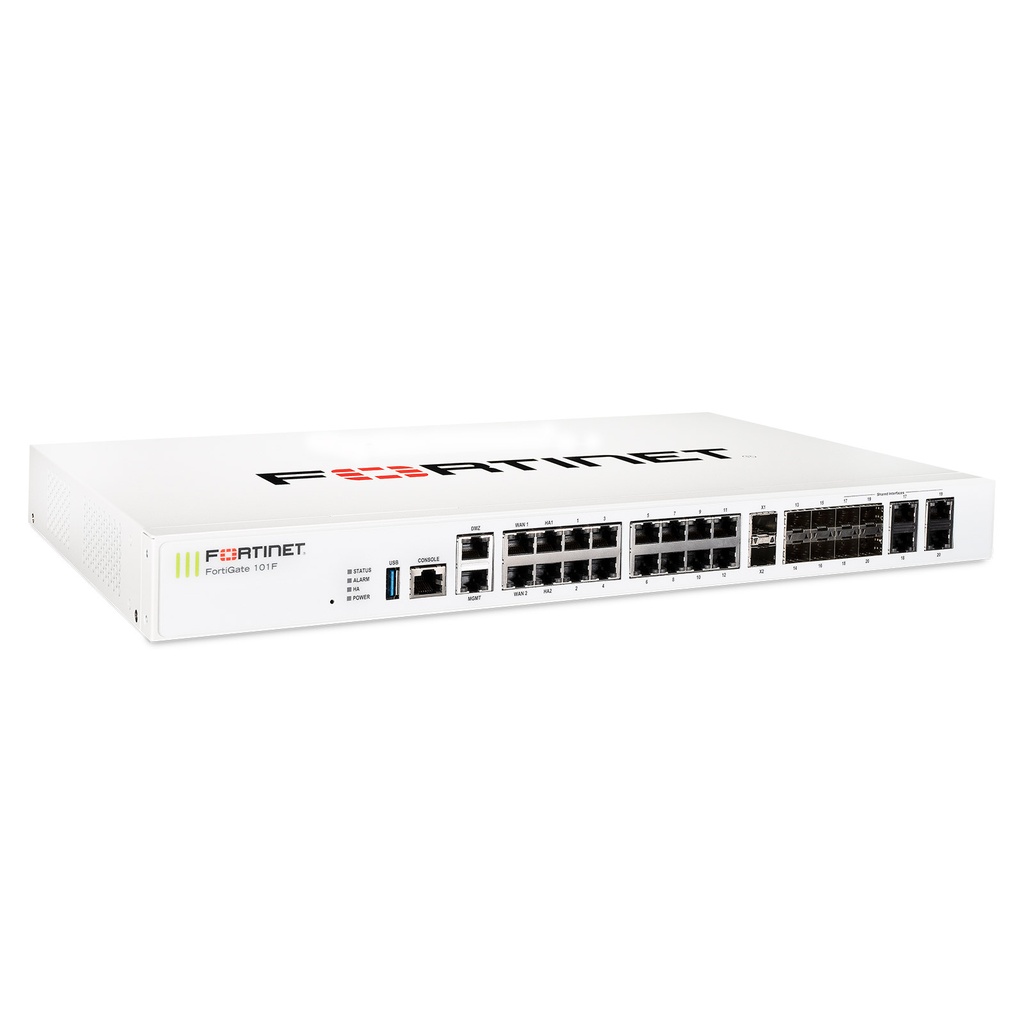 FortiGate-101F -FG-101F-BDL-950-12 (Hardware plus 1 Year FortiCare Premium and FortiGuard Unified Threat Protection (UTP)