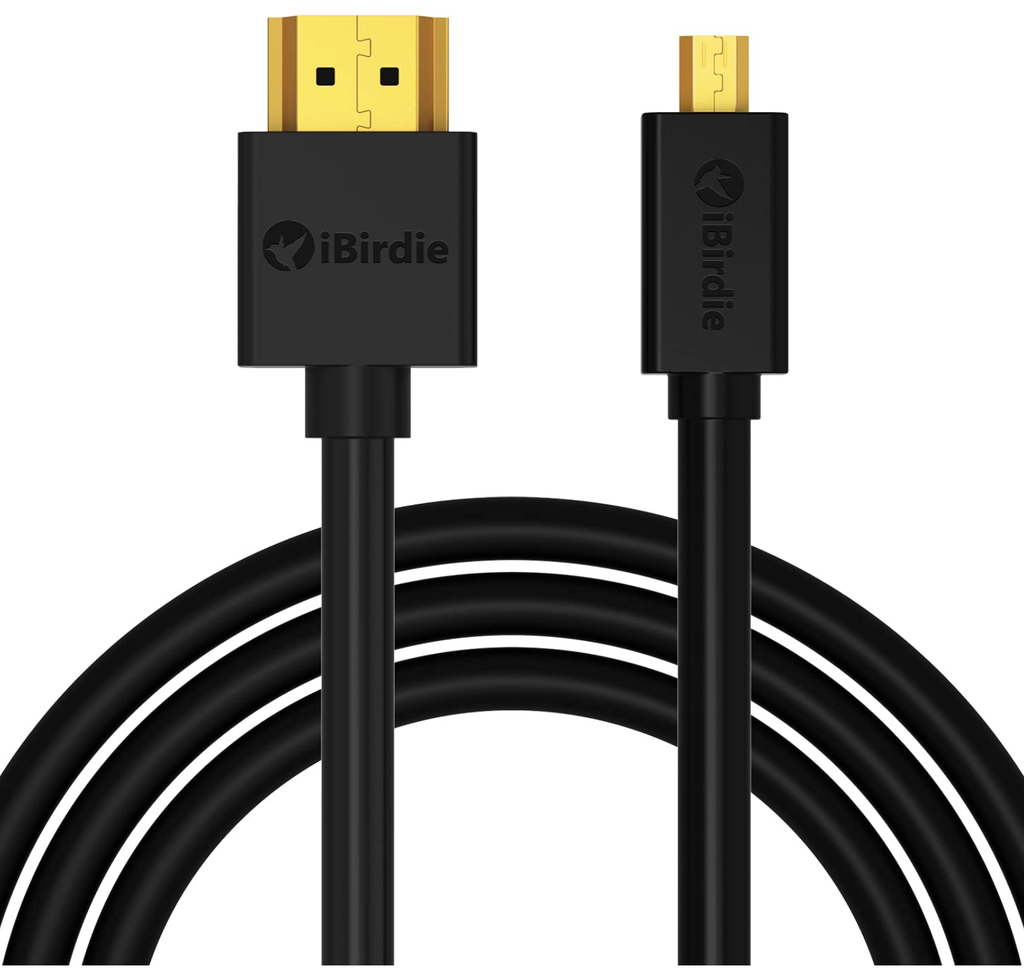IBIRDIE MICRO HDMI TO HDMI CABLE 6 FEET - HIGH SPEED 18GBPS SUPPORT 4K60 HDR ARC