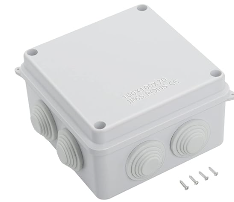 PLASTIC DUSTPROOF WATERPROOF IP65 JUNCTION BOX UNIVERSAL ELECTRICAL PROJECT ENCLOSURE WHITE