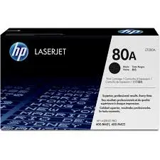 HP 80A BLACK ORIGINAL LASERJET TONER CARTRIDGE, CF280A