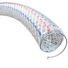 FLEXIBLE PIPE 3/4MM - WHITE/GREY WITH STEEL WIRE