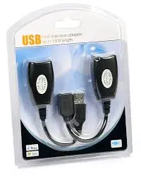 1USB (MALE) (FEMALE) TO RJ45 ADAPTER SET-USB TO RJ45 LAN EXTENSION ADAPTER OVER CAT6 CABLE