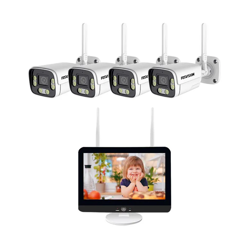 FOSVISION WIFI-KIT + SCREEN 4 CHANNEL 2MP - FS-6099W30/50-LSM-4CH CCTV CAMERA